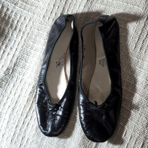 Size 10A vintage 60s/70s Selva dance ballet flats slippers leather sole